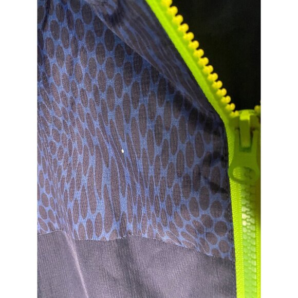 Superman Jacket Blue Green Mens M Bioworld DC Comics Six Flags Windbreaker - Picture 5 of 7